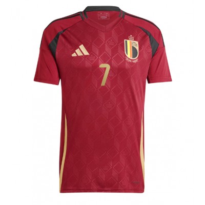 Fotbalové Dres Belgie Kevin De Bruyne #7 Domácí ME 2024 Krátký Rukáv Fotbalové Dres Belgie Kevin De Bruyne #7 Domácí ME 2024 Krátký Rukáv